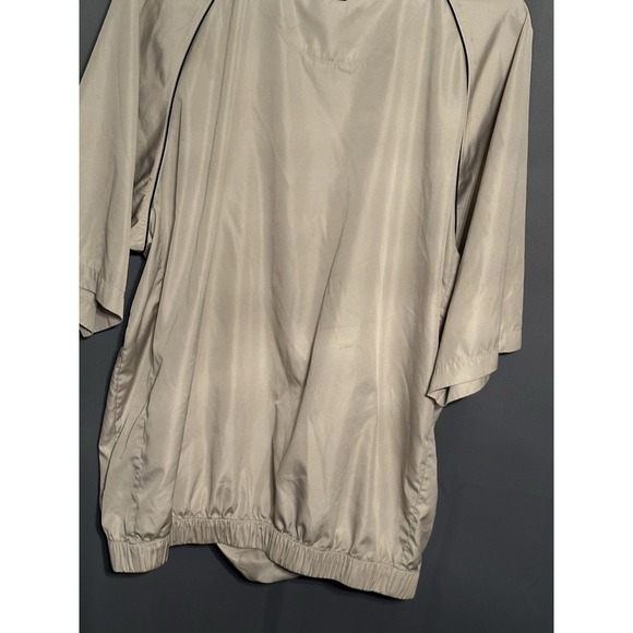 FootJoy Mens XL Tan Short Sleeve V-Neck Golf Windshirt Pullover Jacket - Picture 11 of 12